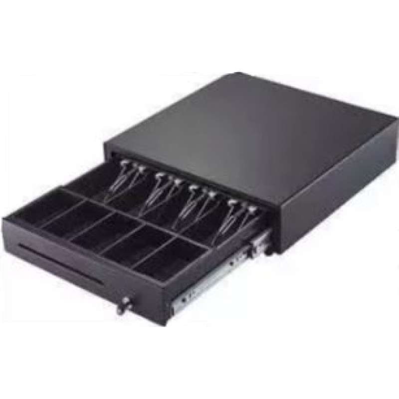 CAJÓN PORTAMONEDAS METALICO NEGRO 41*41 24V, Cajones portamonedas - SENFAECO hostelería y comercio