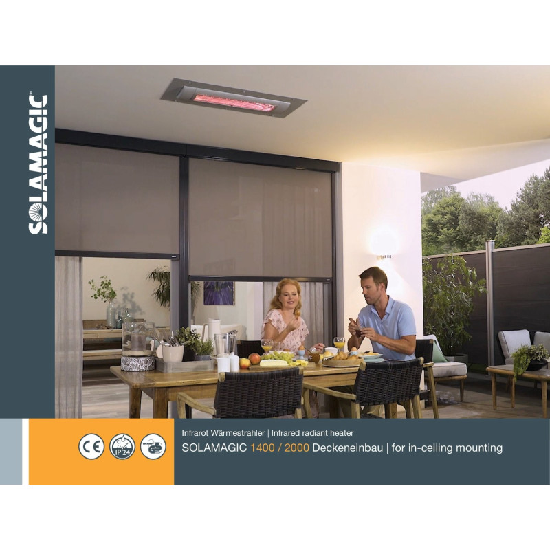 SENFAECO CALEFACTOR INFRARROJOS SOLAMAGIC 1400 /2000 W TECHO - imagen 3
